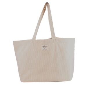 Sezane Les Composantes Sezane Octobre corduroy Tote Bag Ivory